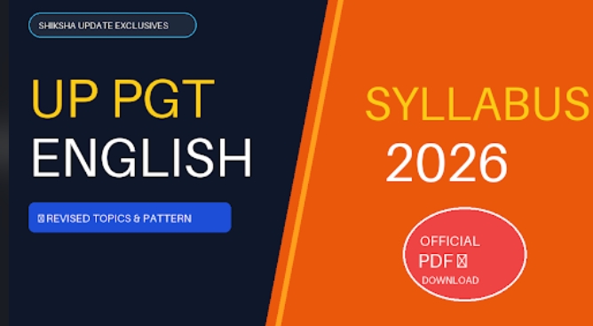 UP PGT English Syllabus 2026 PDF Download